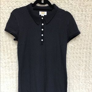 Navy Polka Dot dress, Talbots, Size Small